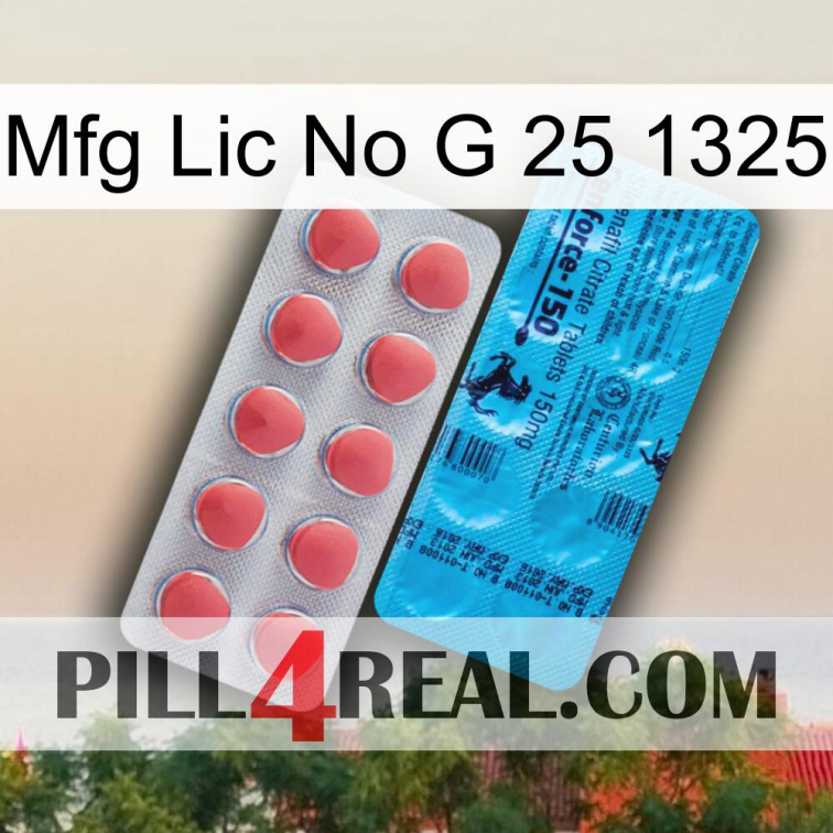 Mfg Lic No G 25 1325 new14